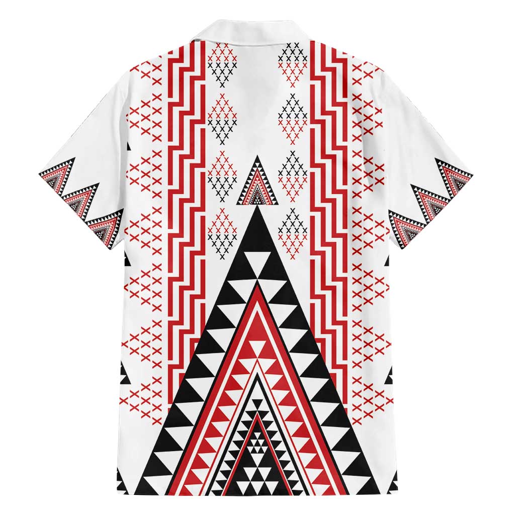 Aotearoa Taniko Family Matching Short Sleeve Bodycon Dress and Hawaiian Shirt Niho Taniwha Purapura Whetu Mix Poutama LT14 - Polynesian Pride