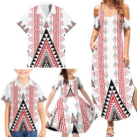 Aotearoa Taniko Family Matching Summer Maxi Dress and Hawaiian Shirt Niho Taniwha Purapura Whetu Mix Poutama LT14 - Polynesian Pride