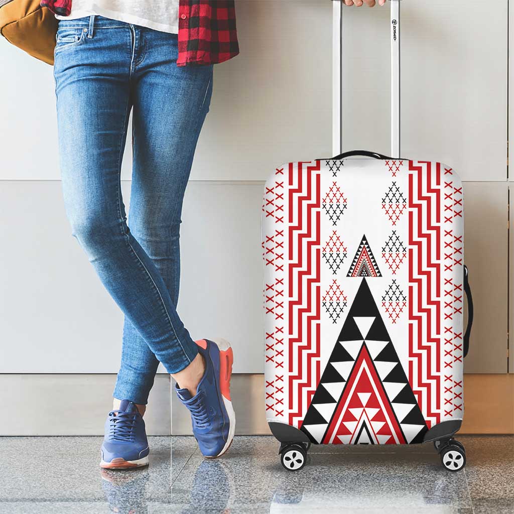 Aotearoa Taniko Luggage Cover Niho Taniwha Purapura Whetu Mix Poutama LT14 - Polynesian Pride
