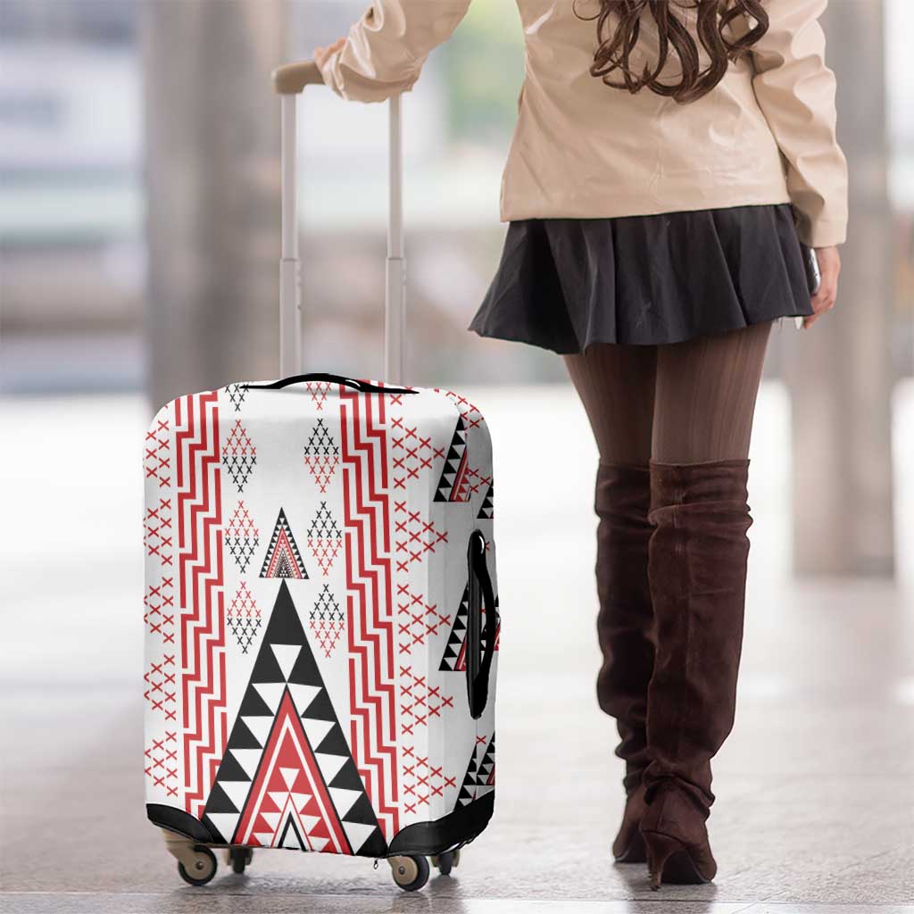 Aotearoa Taniko Luggage Cover Niho Taniwha Purapura Whetu Mix Poutama LT14 - Polynesian Pride