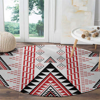 Aotearoa Taniko Round Carpet Niho Taniwha Purapura Whetu Mix Poutama LT14 - Polynesian Pride
