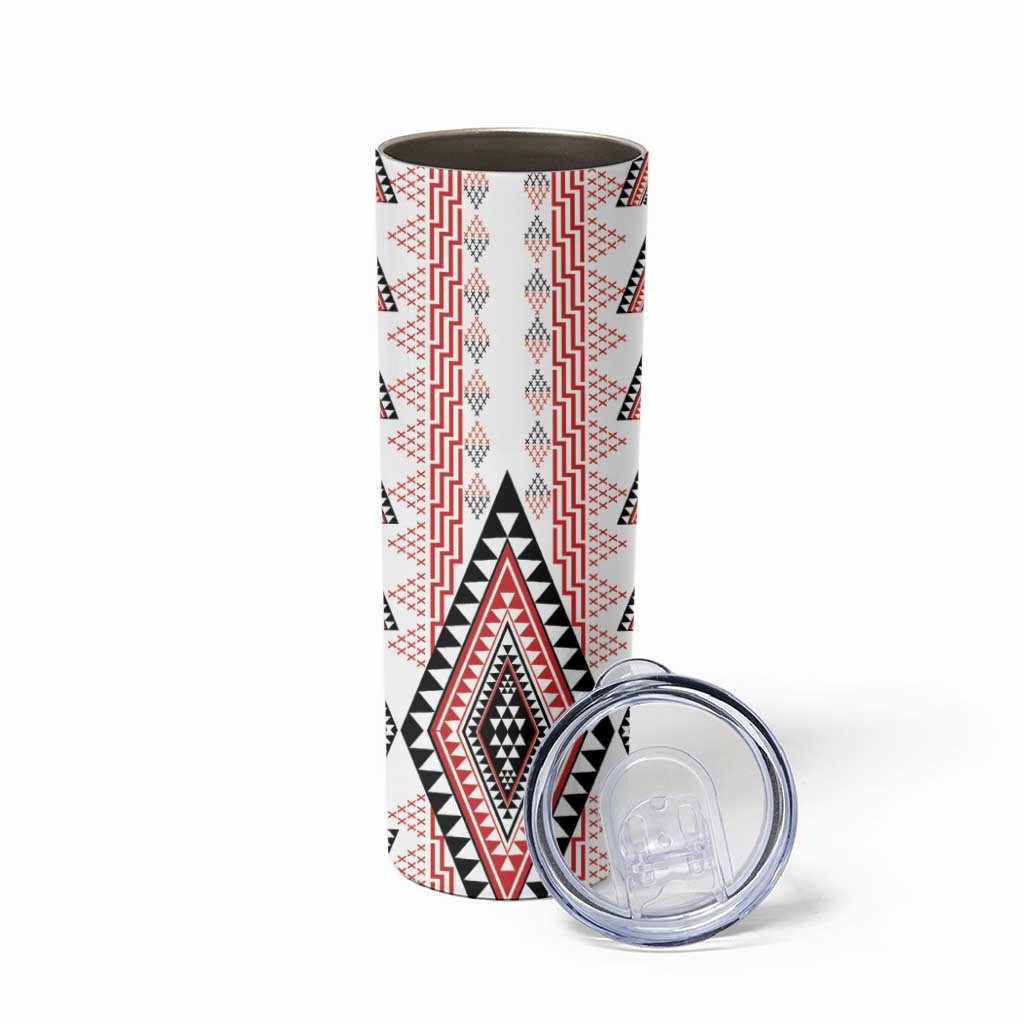 Aotearoa Taniko Skinny Tumbler Niho Taniwha Purapura Whetu Mix Poutama LT14 - Polynesian Pride