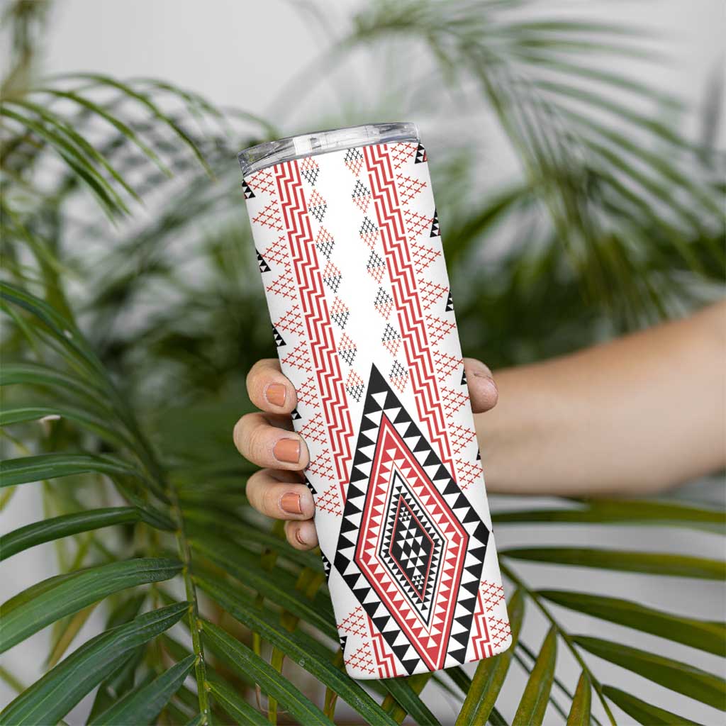 Aotearoa Taniko Skinny Tumbler Niho Taniwha Purapura Whetu Mix Poutama LT14 - Polynesian Pride