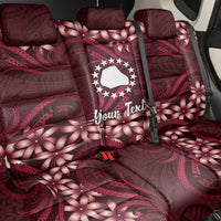 Personalised Cook Islands Mangaia Back Car Seat Cover Tiare Maori Polynesian Waves Tattoo