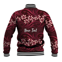Personalised Cook Islands Mangaia Baseball Jacket Tiare Maori Polynesian Waves Tattoo