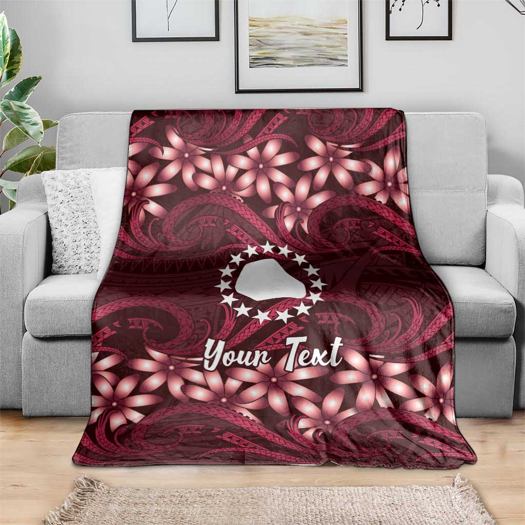 Personalised Cook Islands Mangaia Blanket Tiare Maori Polynesian Waves Tattoo LT14 - Polynesian Pride