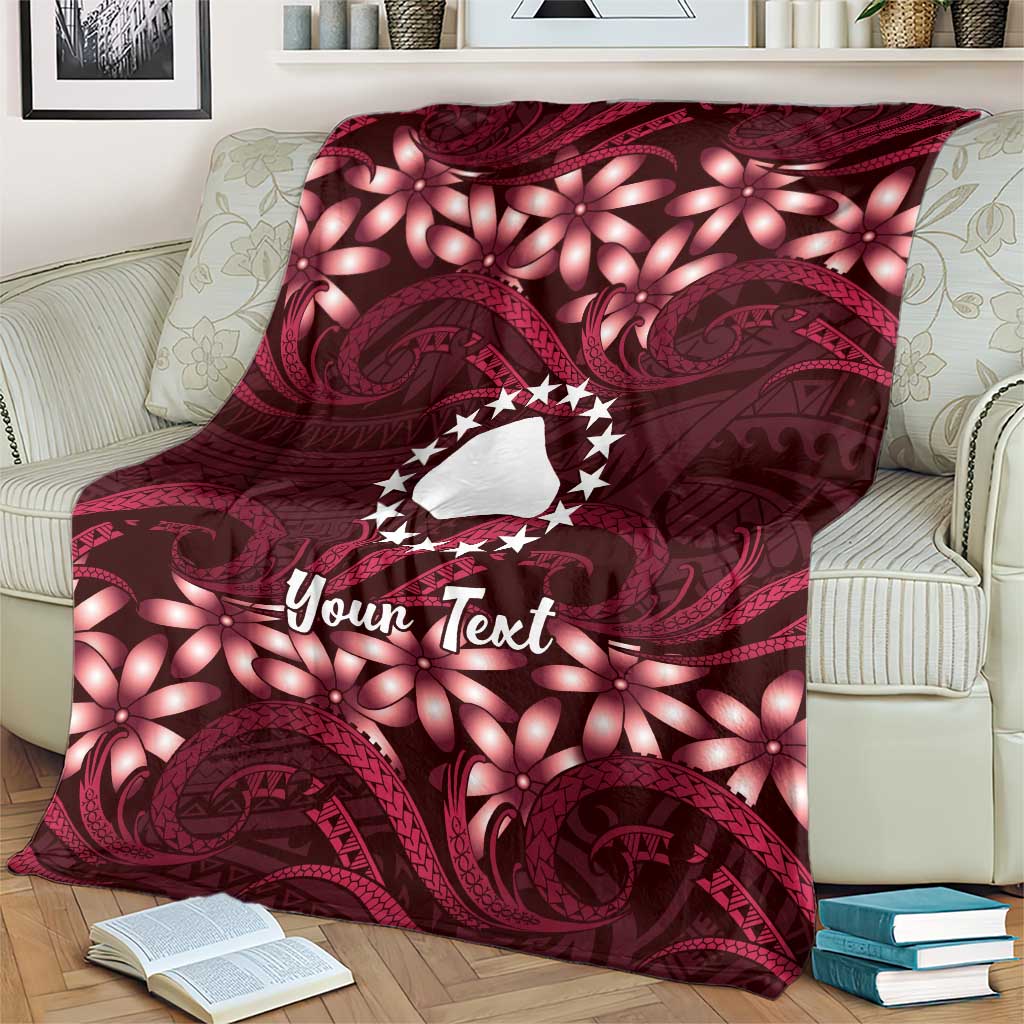 Personalised Cook Islands Mangaia Blanket Tiare Maori Polynesian Waves Tattoo LT14 - Polynesian Pride