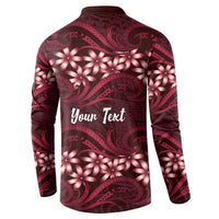 Personalised Cook Islands Mangaia Button Sweatshirt Tiare Maori Polynesian Waves Tattoo