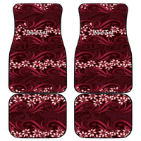Personalised Cook Islands Mangaia Car Mats Tiare Maori Polynesian Waves Tattoo LT14 - Polynesian Pride