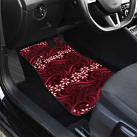 Personalised Cook Islands Mangaia Car Mats Tiare Maori Polynesian Waves Tattoo LT14 - Polynesian Pride