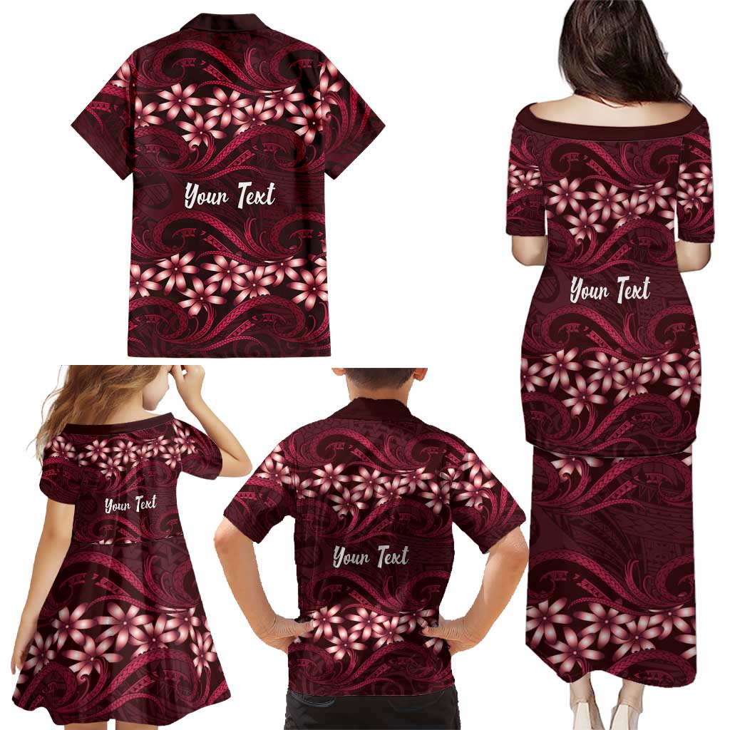 Personalised Cook Islands Mangaia Family Matching Puletasi and Hawaiian Shirt Tiare Maori Polynesian Waves Tattoo LT14 - Polynesian Pride