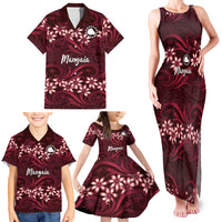 Personalised Cook Islands Mangaia Family Matching Tank Maxi Dress and Hawaiian Shirt Tiare Maori Polynesian Waves Tattoo LT14 - Polynesian Pride