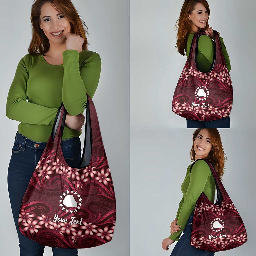 Personalised Cook Islands Mangaia Grocery Bag Tiare Maori Polynesian Waves Tattoo