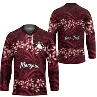 Personalised Cook Islands Mangaia Hockey Jersey Tiare Maori Polynesian Waves Tattoo LT14 - Polynesian Pride