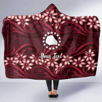Personalised Cook Islands Mangaia Hooded Blanket Tiare Maori Polynesian Waves Tattoo