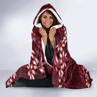 Personalised Cook Islands Mangaia Hooded Blanket Tiare Maori Polynesian Waves Tattoo