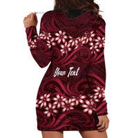 Personalised Cook Islands Mangaia Hoodie Dress Tiare Maori Polynesian Waves Tattoo LT14 - Polynesian Pride
