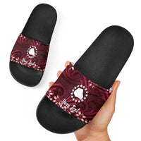 Personalised Cook Islands Mangaia Slide Sandals Tiare Maori Polynesian Waves Tattoo LT14 - Polynesian Pride