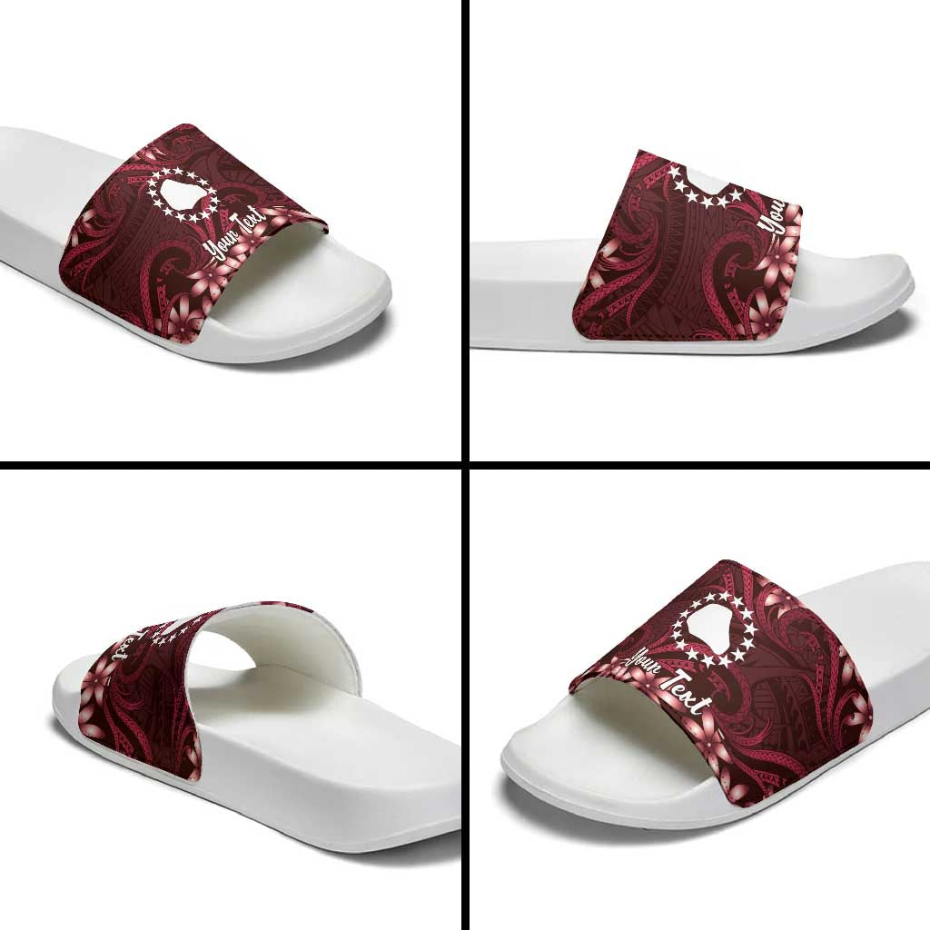 Personalised Cook Islands Mangaia Slide Sandals Tiare Maori Polynesian Waves Tattoo LT14 - Polynesian Pride