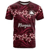 Personalised Cook Islands Mangaia T Shirt Tiare Maori Polynesian Waves Tattoo