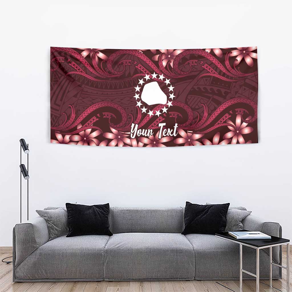 Personalised Cook Islands Mangaia Tapestry Tiare Maori Polynesian Waves Tattoo
