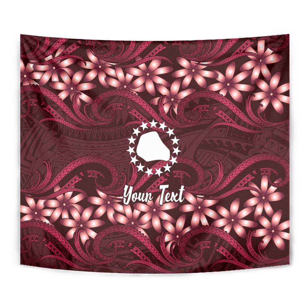 Personalised Cook Islands Mangaia Tapestry Tiare Maori Polynesian Waves Tattoo