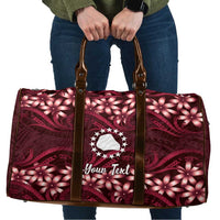 Personalised Cook Islands Mangaia Travel Bag Tiare Maori Polynesian Waves Tattoo
