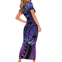 Philippines Father's Day Family Matching Short Sleeve Bodycon Dress and Hawaiian Shirt Polynesian Tattoo Galaxy Vibes LT14 - Polynesian Pride