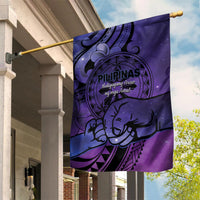 Philippines Father's Day Garden Flag Polynesian Tattoo Galaxy Vibes LT14 House Flag Blue - Polynesian Pride