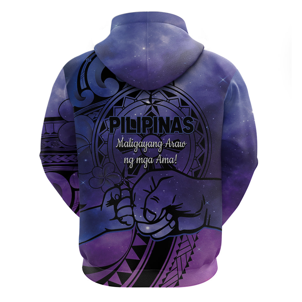 Philippines Father's Day Hoodie Polynesian Tattoo Galaxy Vibes LT14 - Polynesian Pride
