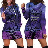 Philippines Father's Day Hoodie Dress Polynesian Tattoo Galaxy Vibes LT14 - Polynesian Pride