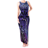 Philippines Father's Day Tank Maxi Dress Polynesian Tattoo Galaxy Vibes