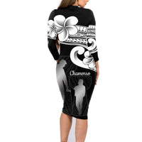 Guam Father's Day Family Matching Long Sleeve Bodycon Dress and Hawaiian Shirt Chamorro Latte Stone Polynesian Pattern LT14 - Polynesian Pride