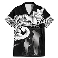 Guam Father's Day Family Matching Mermaid Dress and Hawaiian Shirt Chamorro Latte Stone Polynesian Pattern LT14 Dad's Shirt - Short Sleeve Black - Polynesian Pride