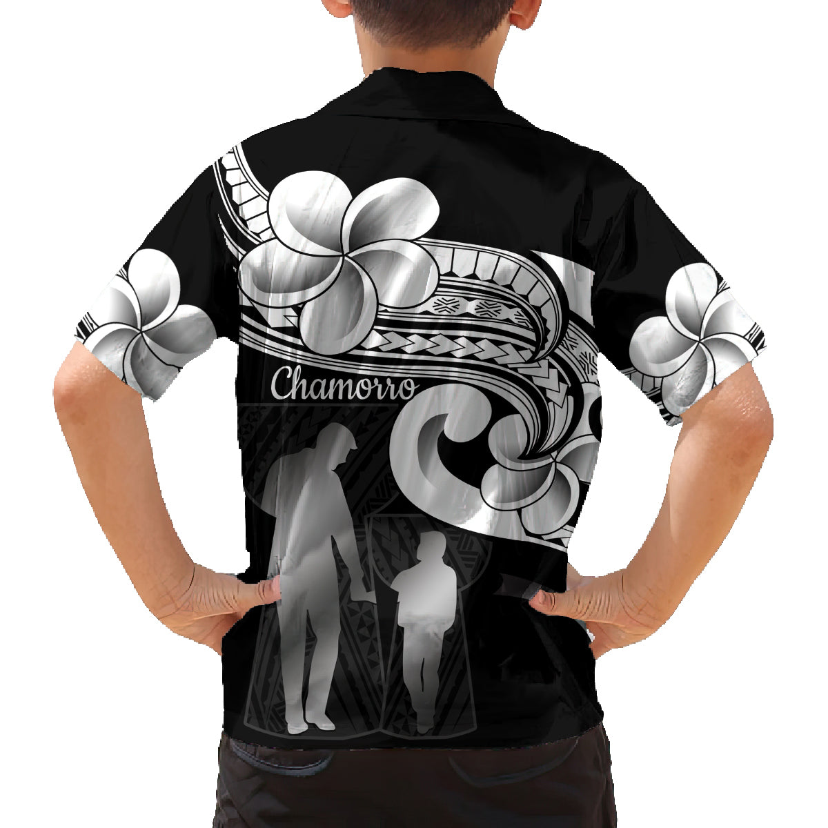 Guam Father's Day Family Matching Off Shoulder Short Dress and Hawaiian Shirt Chamorro Latte Stone Polynesian Pattern LT14 - Polynesian Pride