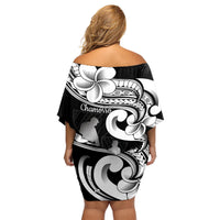 Guam Father's Day Family Matching Off Shoulder Short Dress and Hawaiian Shirt Chamorro Latte Stone Polynesian Pattern LT14 - Polynesian Pride