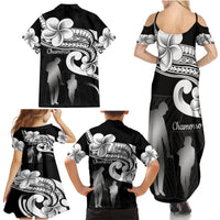 Guam Father's Day Family Matching Summer Maxi Dress and Hawaiian Shirt Chamorro Latte Stone Polynesian Pattern LT14 - Polynesian Pride