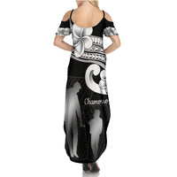 Guam Father's Day Family Matching Summer Maxi Dress and Hawaiian Shirt Chamorro Latte Stone Polynesian Pattern LT14 - Polynesian Pride