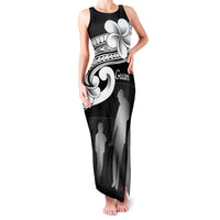 Guam Father's Day Family Matching Tank Maxi Dress and Hawaiian Shirt Chamorro Latte Stone Polynesian Pattern LT14 Mom's Dress Black - Polynesian Pride