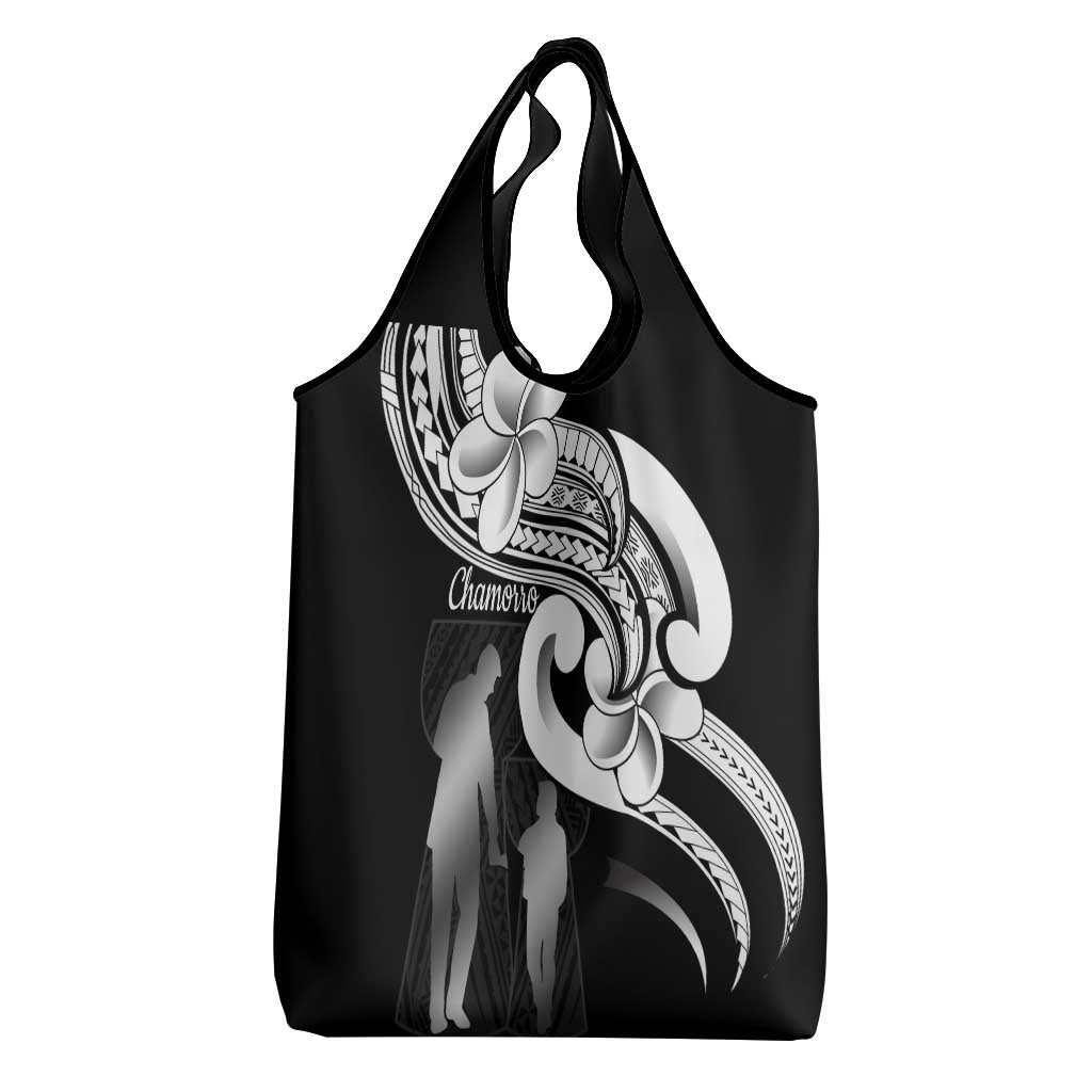 Guam Father's Day Grocery Bag Chamorro Latte Stone Polynesian Pattern