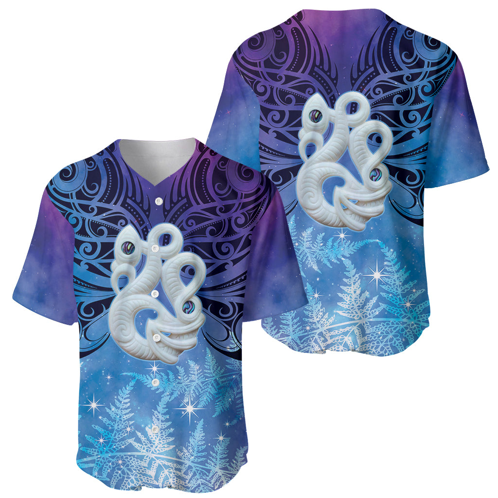 New Zealand Matariki Baseball Jersey Aotearoa Maori New Year Manaia Galaxy Vibes LT14 - Polynesian Pride