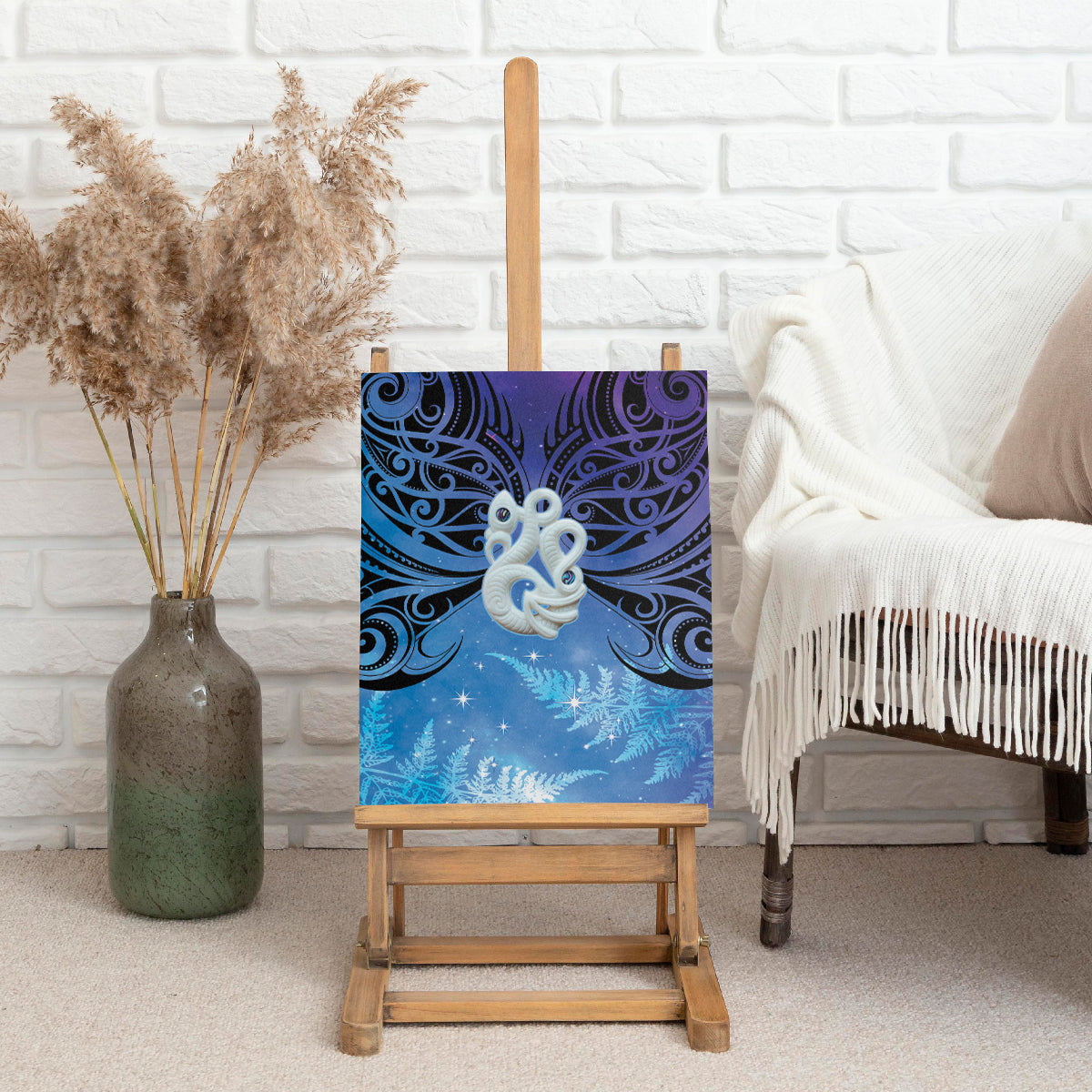New Zealand Matariki Canvas Wall Art Aotearoa Maori New Year Manaia Galaxy Vibes LT14 - Polynesian Pride