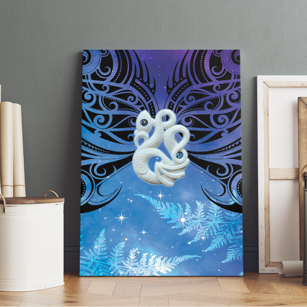 New Zealand Matariki Canvas Wall Art Aotearoa Maori New Year Manaia Galaxy Vibes LT14 - Polynesian Pride