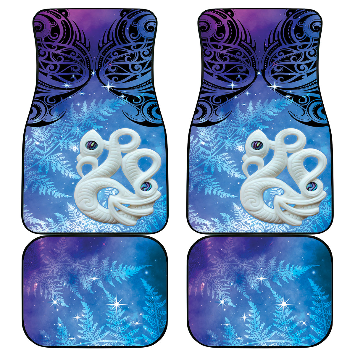 New Zealand Matariki Car Mats Aotearoa Maori New Year Manaia Galaxy Vibes LT14 - Polynesian Pride