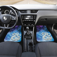 New Zealand Matariki Car Mats Aotearoa Maori New Year Manaia Galaxy Vibes LT14 Set 2pcs - Front Blue - Polynesian Pride