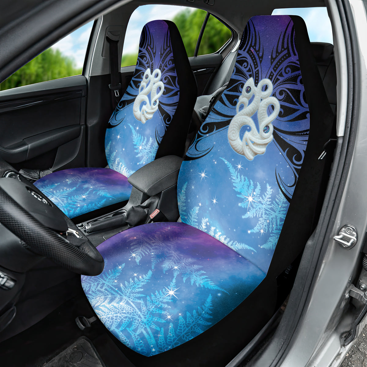 New Zealand Matariki Car Seat Cover Aotearoa Maori New Year Manaia Galaxy Vibes LT14 - Polynesian Pride