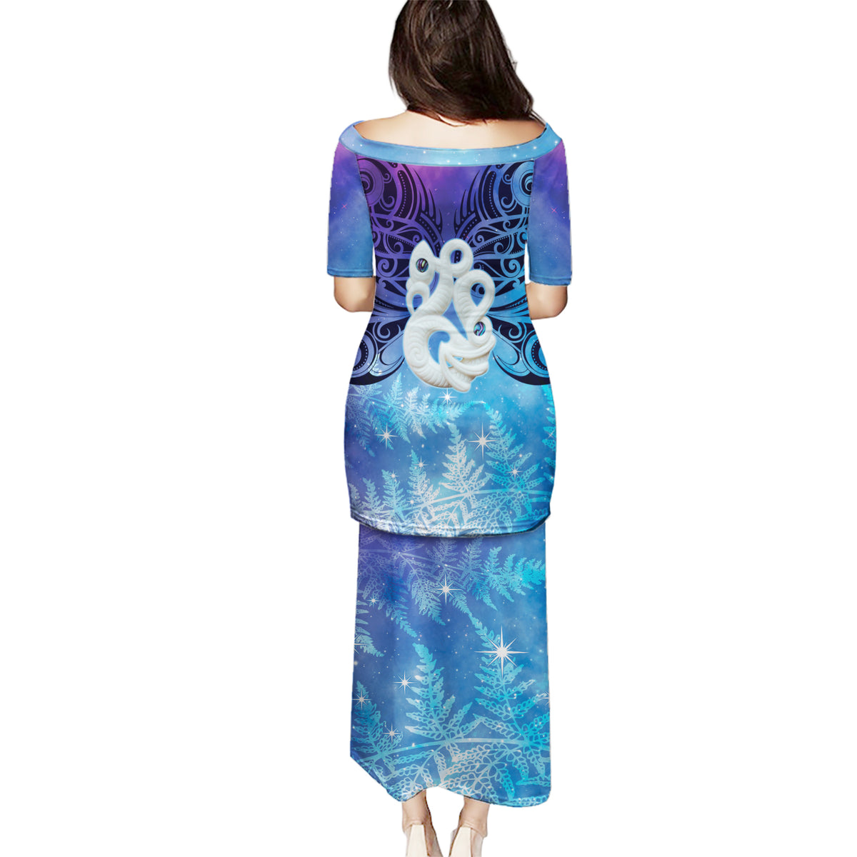 New Zealand Matariki Puletasi Aotearoa Maori New Year Manaia Galaxy Vibes LT14 - Polynesian Pride