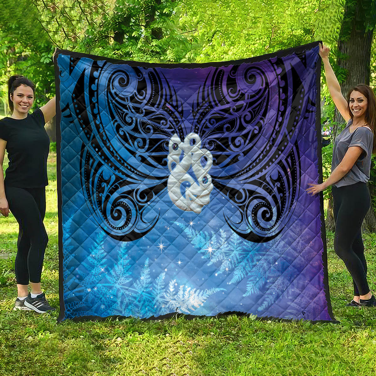 New Zealand Matariki Quilt Aotearoa Maori New Year Manaia Galaxy Vibes LT14 - Polynesian Pride