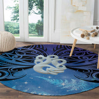 New Zealand Matariki Round Carpet Aotearoa Maori New Year Manaia Galaxy Vibes LT14 - Polynesian Pride