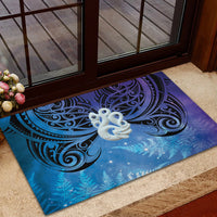 New Zealand Matariki Rubber Doormat Aotearoa Maori New Year Manaia Galaxy Vibes LT14 - Polynesian Pride